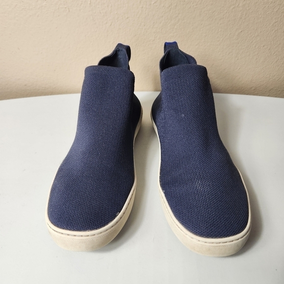 Rothys Womens Chelsea Navy Knit Recycled Textile Sneaker Booties-Size 10.5 - Picture 4 of 13